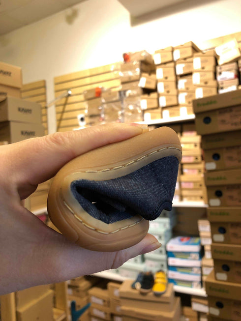 Barefoot Canvas Dark Blue Barfotaskor, Stl 20-35